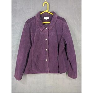 CJ Banks Rich Purple Utility Jacket